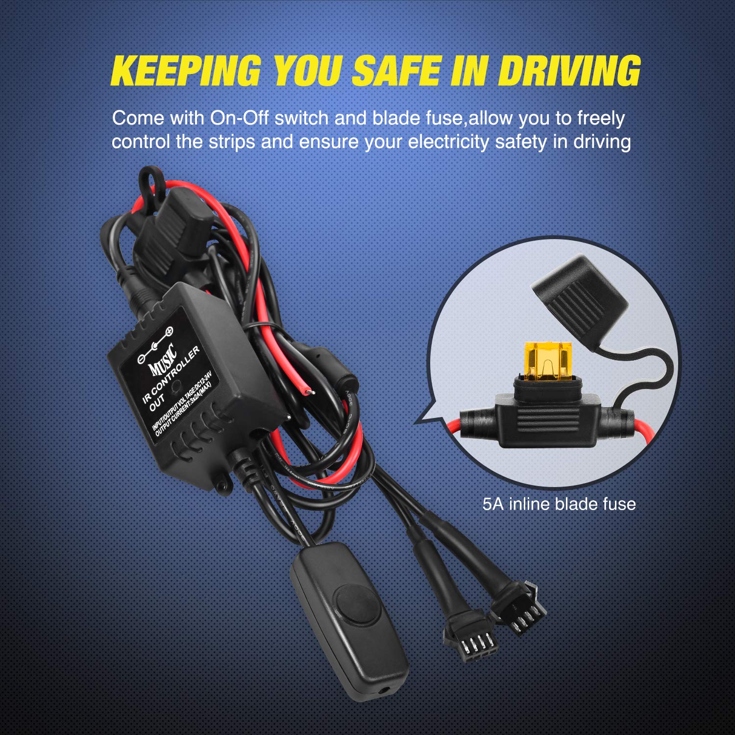 Nilight extension cable and connector detail enabling long reach hookup