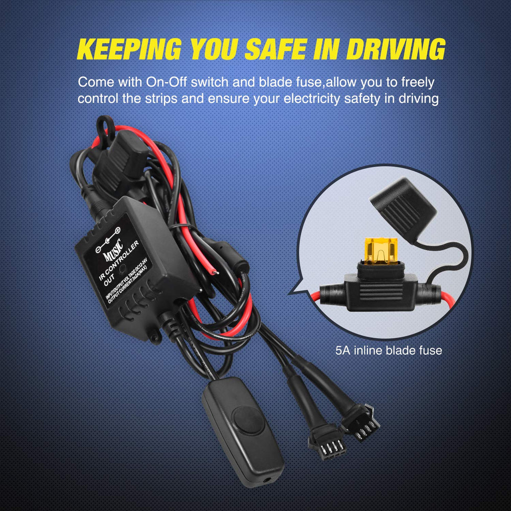 Nilight extension cable and connector detail enabling long reach hookup