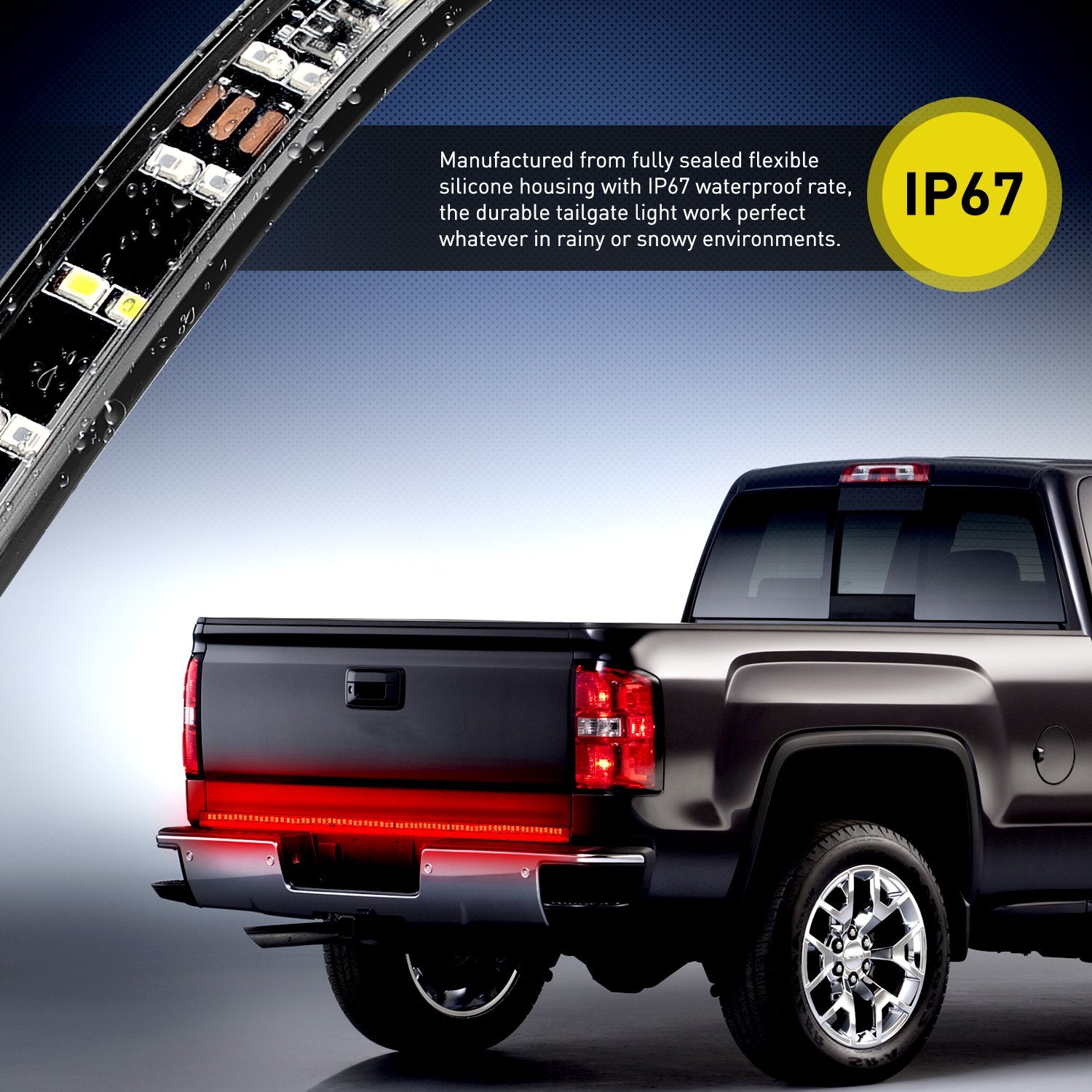 Nilight flexible aluminum substrate close-up showing rustproof durability benefit