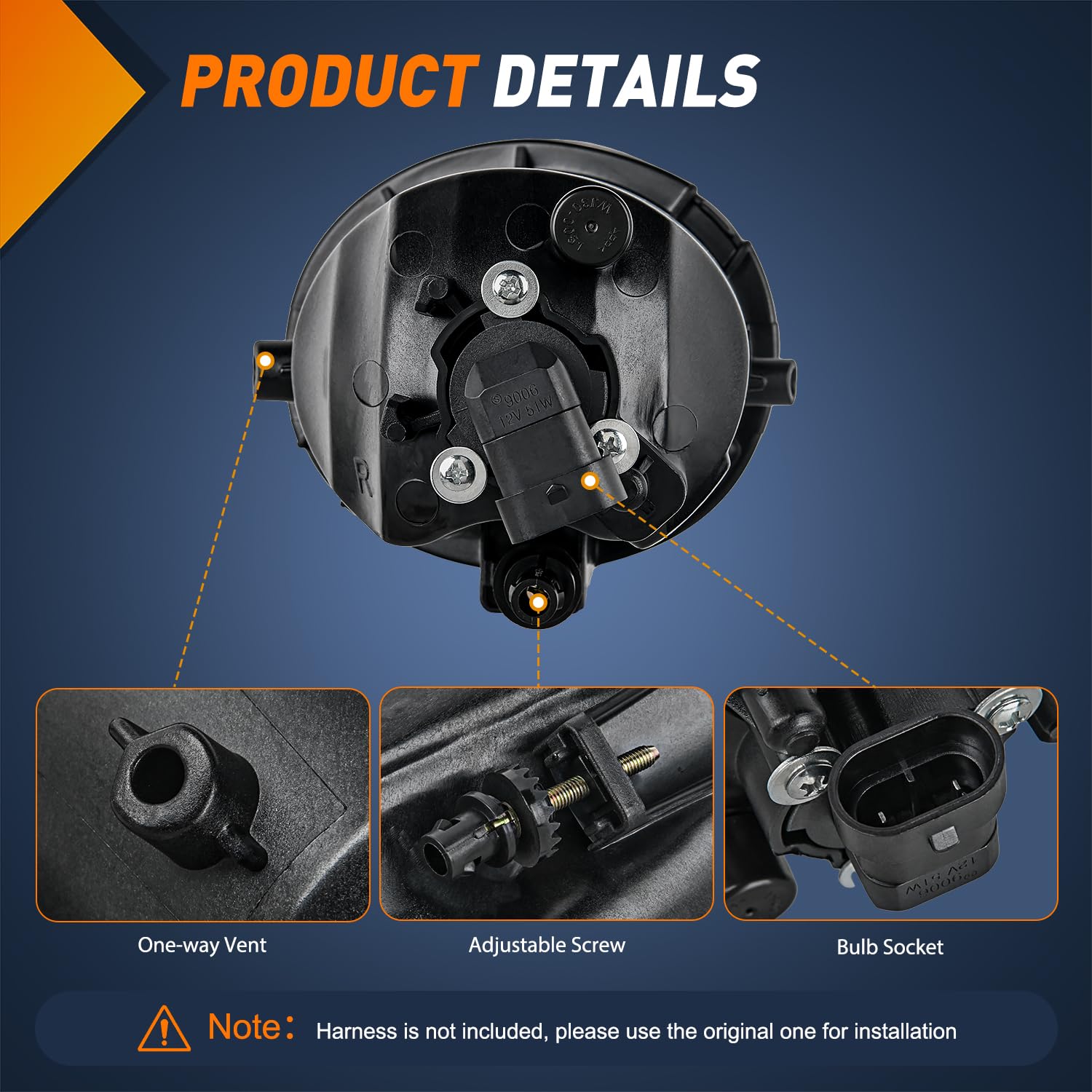 Nilight photo of H8 bulb installed showing ready-to-use convenience