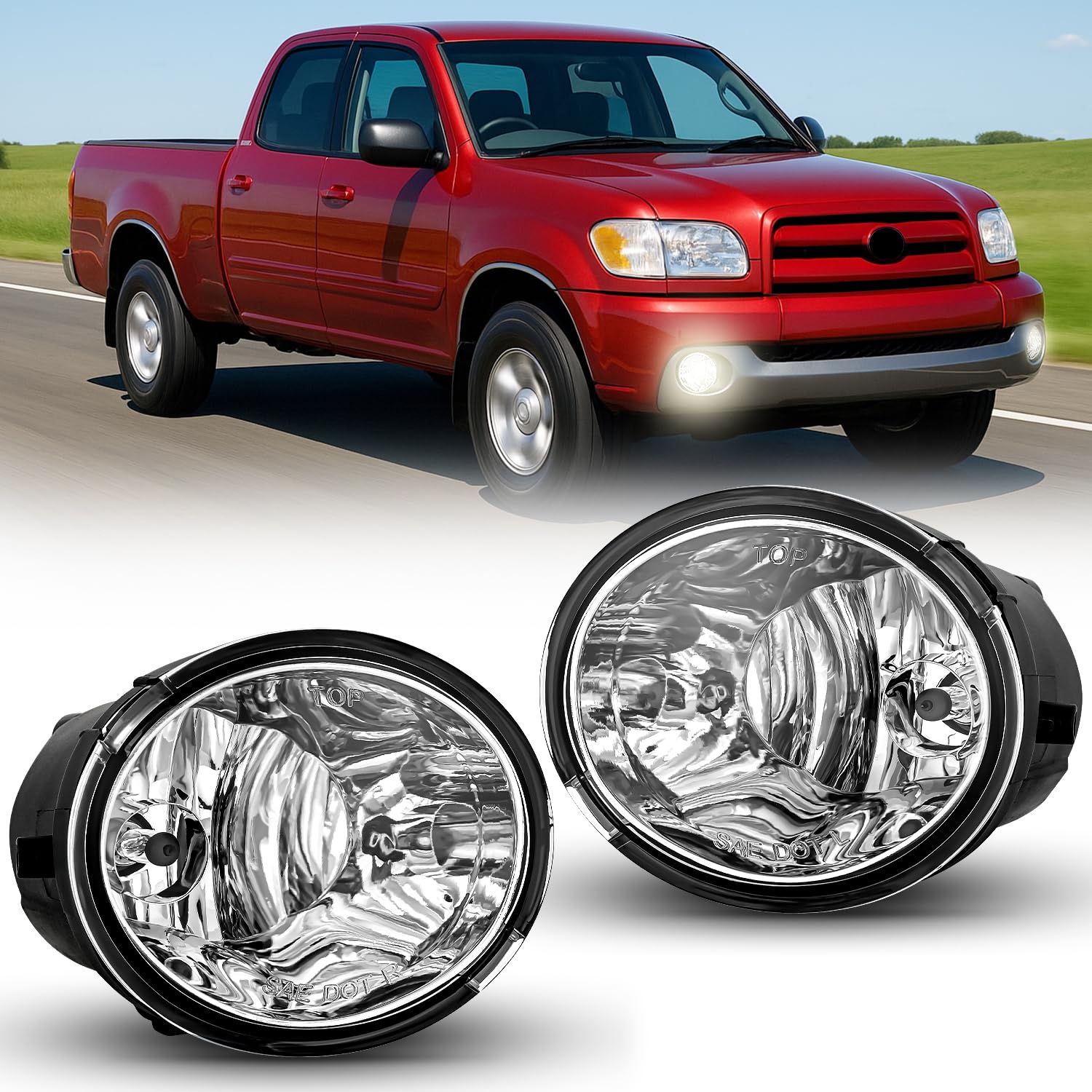 Nilight front view of fog light assembly showing fit and finish benefits