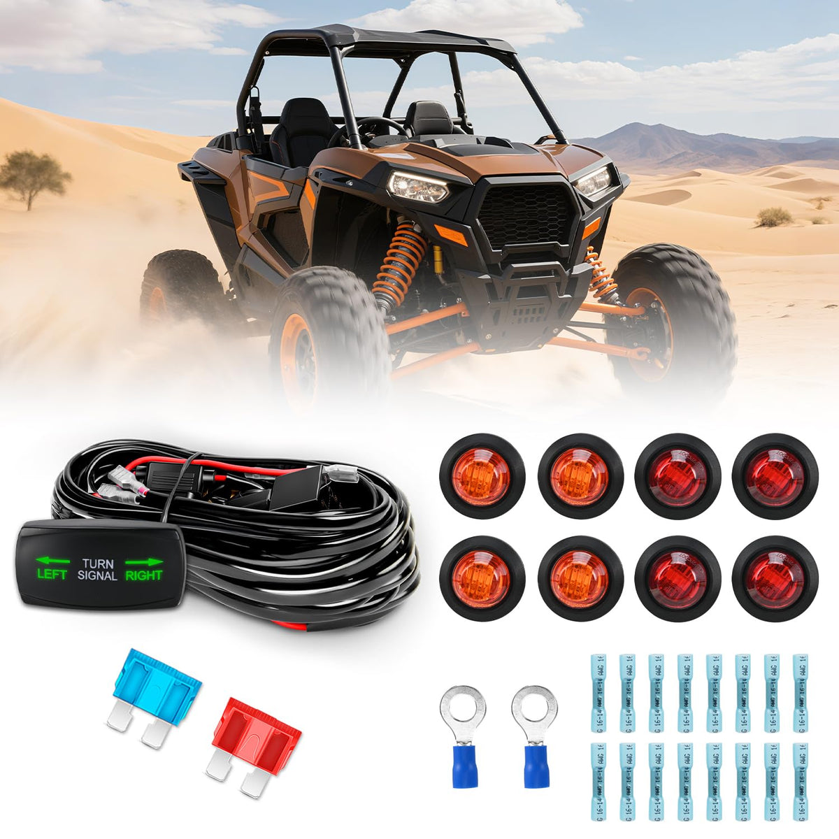 Nilight front assembly showing mounted LED housings for clear visibility