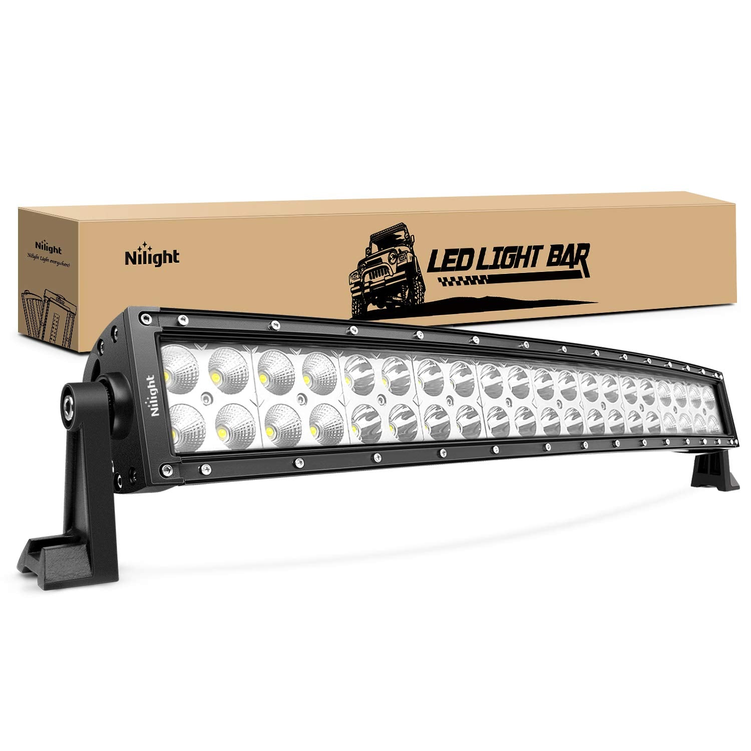 Nilight front view of 22-inch light bar showing compact profile and bright output