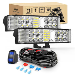 Nilight front-facing mounted light showing bright forward beam benefit