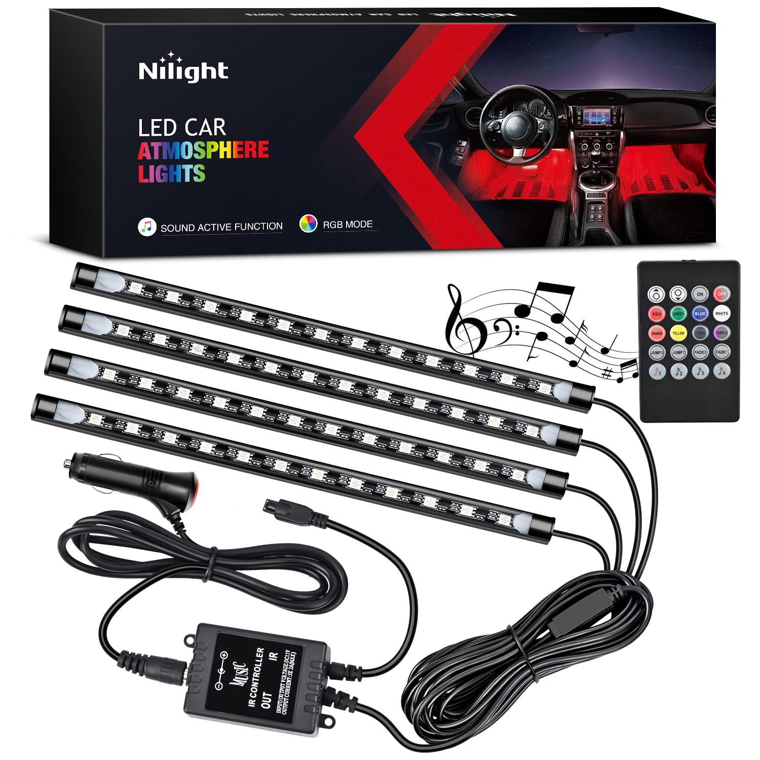 Nilight front packaging showing kit contents and easy setup benefit