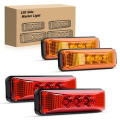 Nilight front view amber and red markers showing compact profile and improved visibility