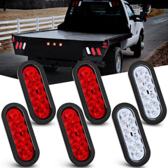 Nilight front view of oval tail light showing bright lens and reliable visibility