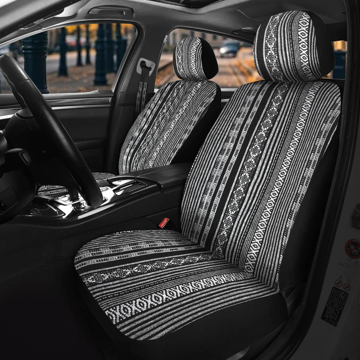 Nilight full front seat cover installed showing overall look and cabin refresh benefit