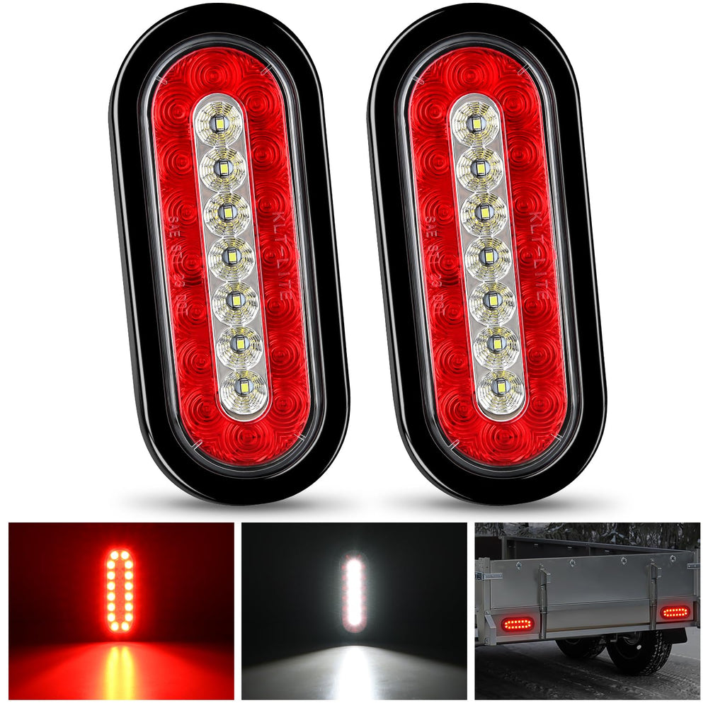 Nilight front view 6-inch tail light showing bright signal surface and safety
