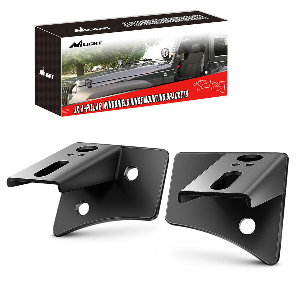 Nilight front view of A-pillar bracket showing clean fit and durable finish