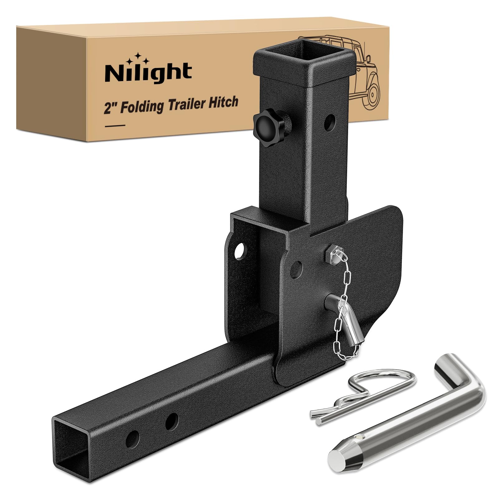 Nilight front view of extender installed showing extra clearance
