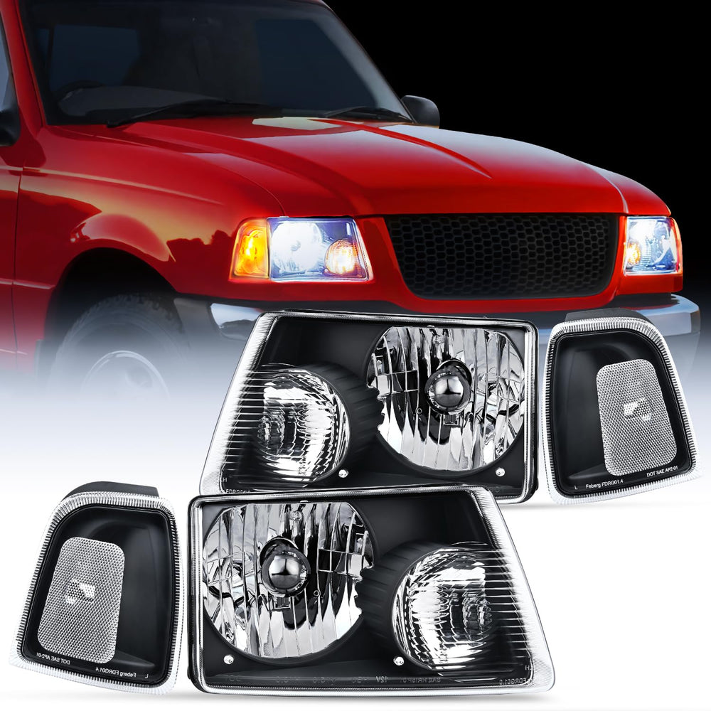 Nilight front view headlight pair showing clean lenses and improved appearance