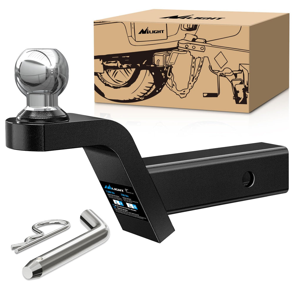 Nilight front view of ball mount showing ready-to-use towing connection and reliability
