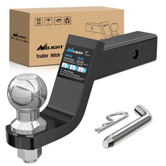 Nilight front view of ball mount showing sturdy construction and safe towing