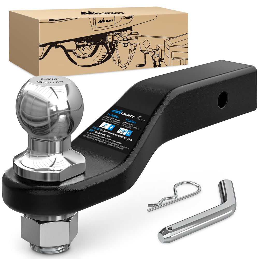Nilight front view mounted on receiver showing strong forged construction and stable towing
