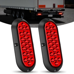 Nilight front view of oval tail light showing bright LEDs and clear signaling benefit