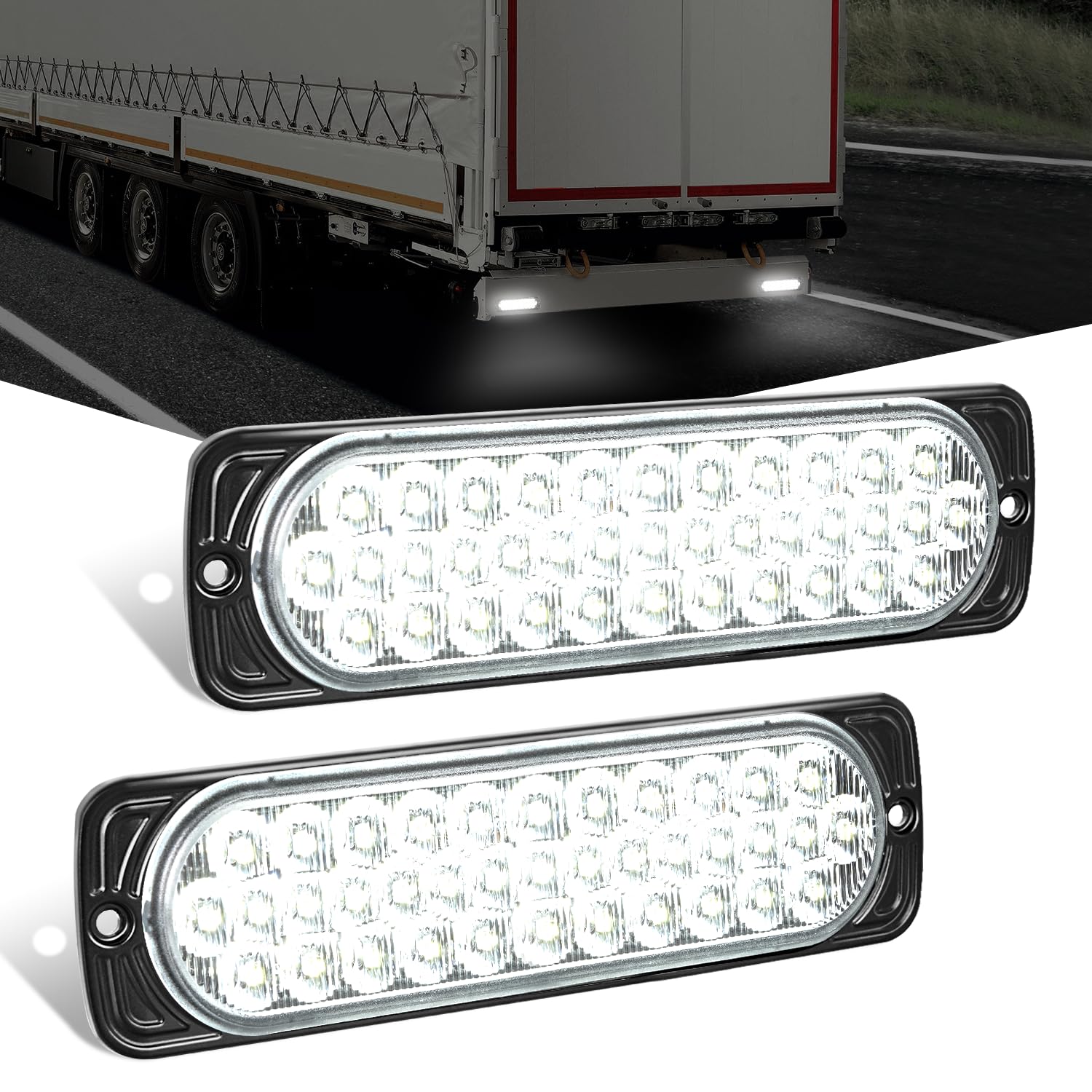 Nilight front view of the 7.5 inch dual-mode light showing clear lens and LEDs, improved visibility