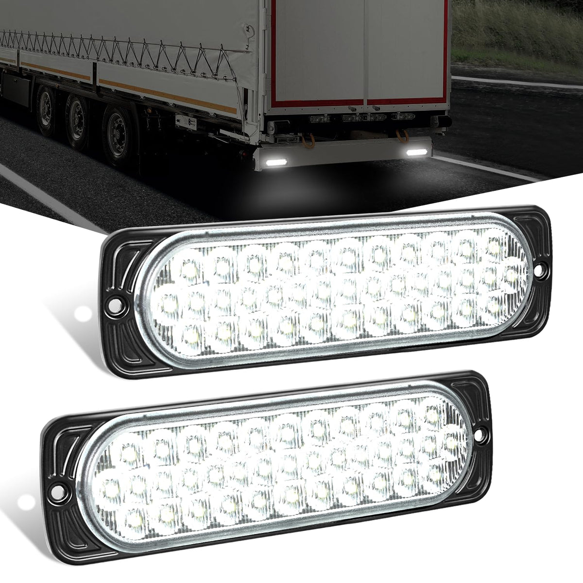 Nilight front view of the 7.5 inch dual-mode light showing clear lens and LEDs, improved visibility