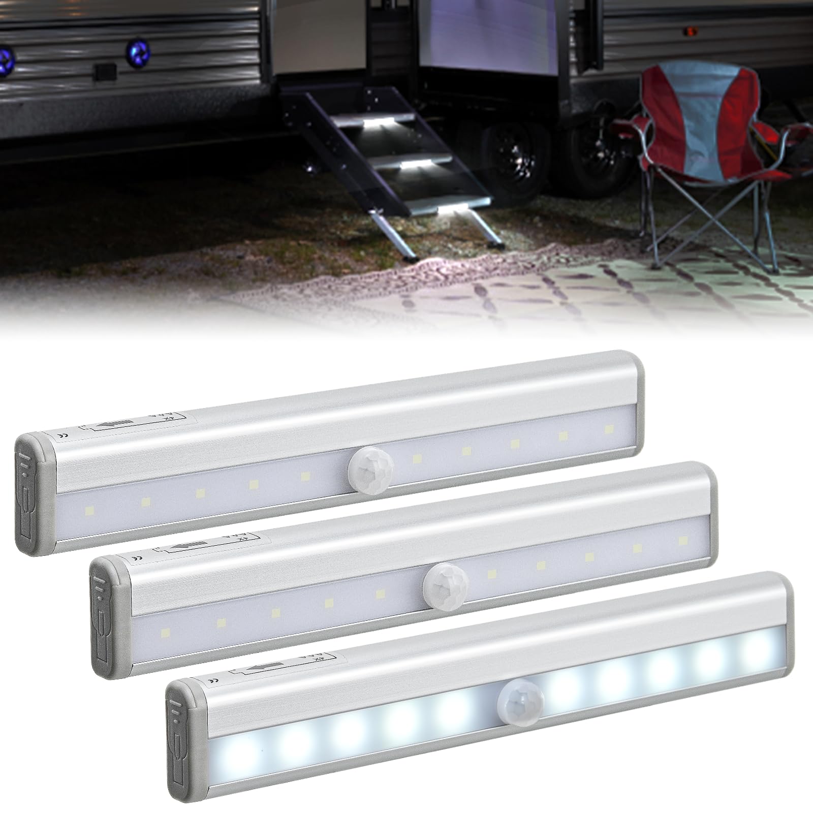 Nilight front view showing compact step light and easy benefits