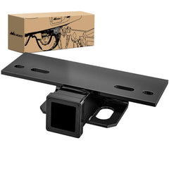 Nilight front view of step hitch receiver showing 2-inch opening for versatile towing