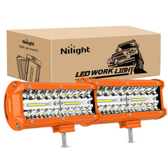 Nilight front view of two light bars showing compact design and strong illumination