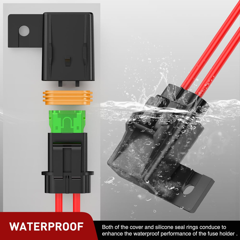 Nilight fuse holder installed under dash demonstrating stable mounting and tidy wiring