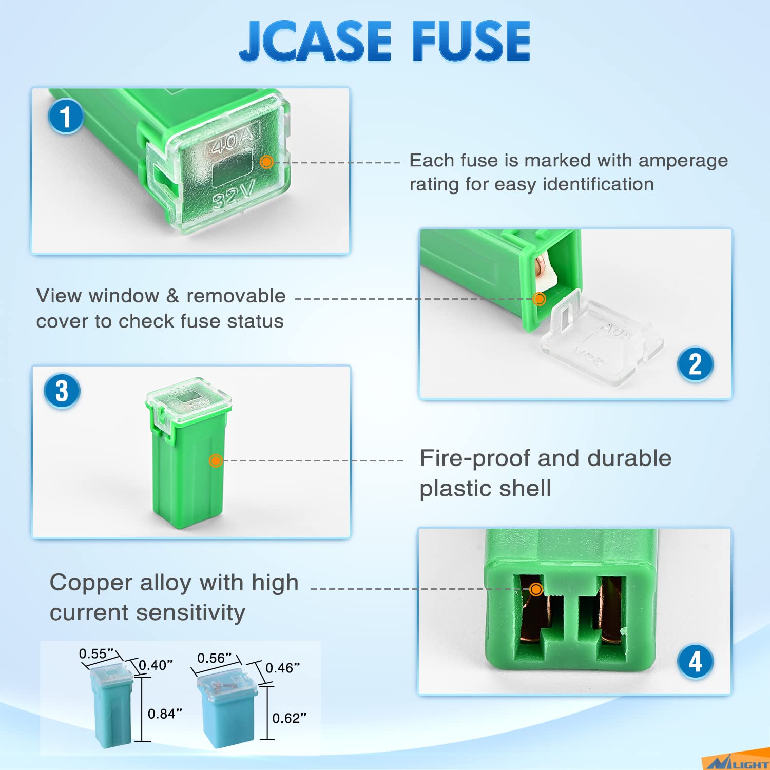Nilight fuse kit opened with separated compartments offering neat storage and easy selection