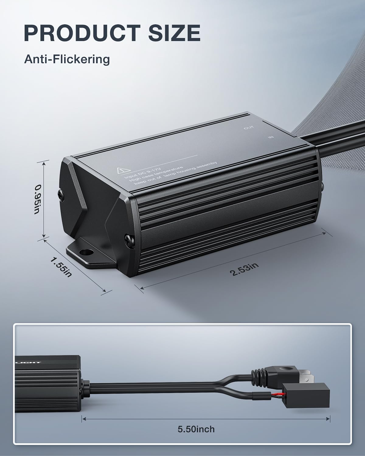 Detail of Nilight H7 plug connectors that enable easy plug-and-play LED installation
