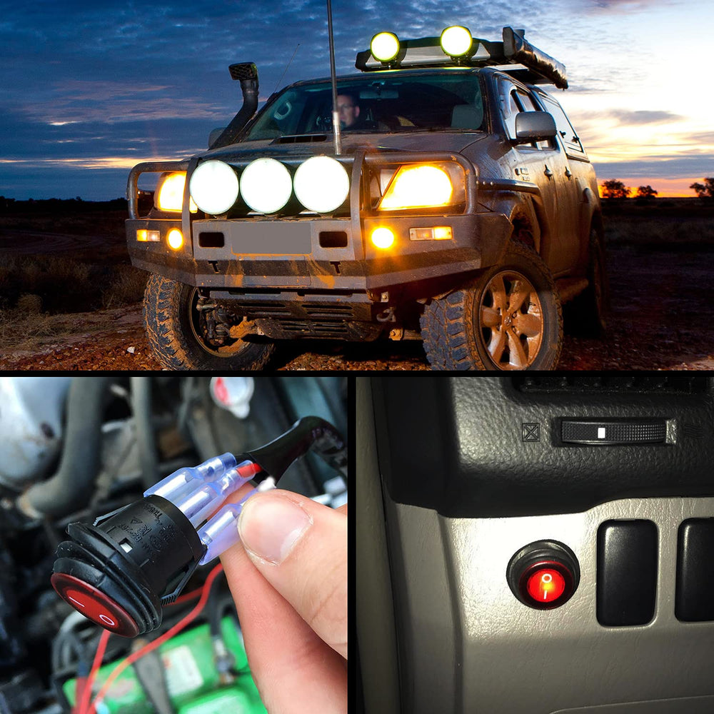 Nilight harness installed on truck light bar showing tidy wiring and professional look