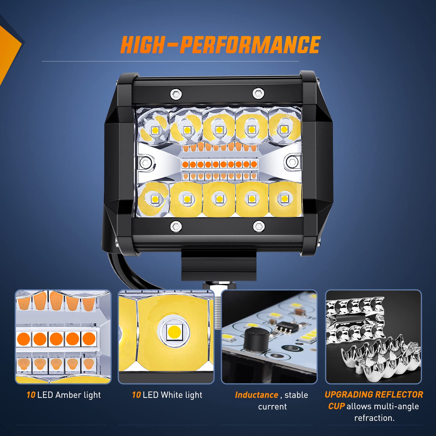Nilight rear housing and fins showing aluminum body for improved heat dissipation