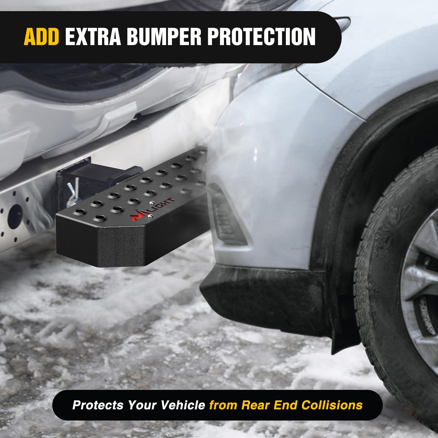 Nilight hitch step installed on truck providing easy bed access and convenience