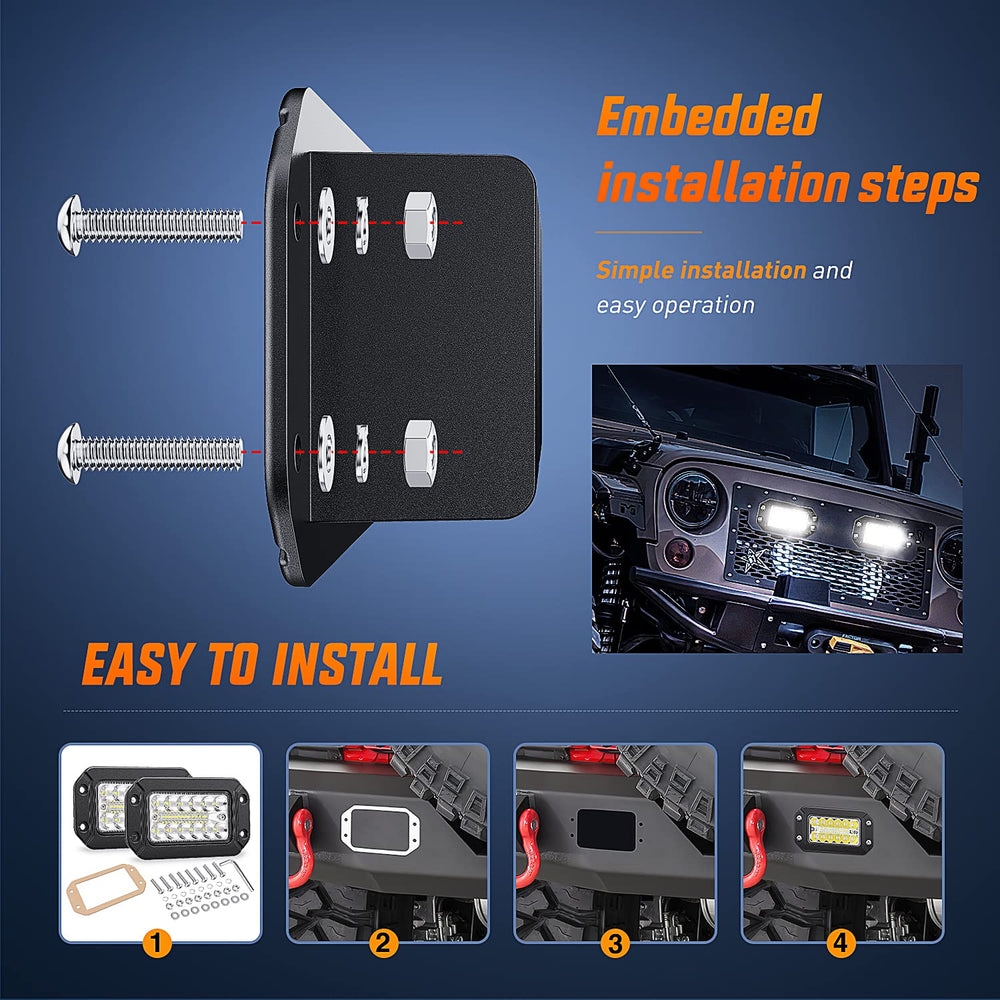 Nilight installed in vehicle grille as fog light providing wider low-angle illumination