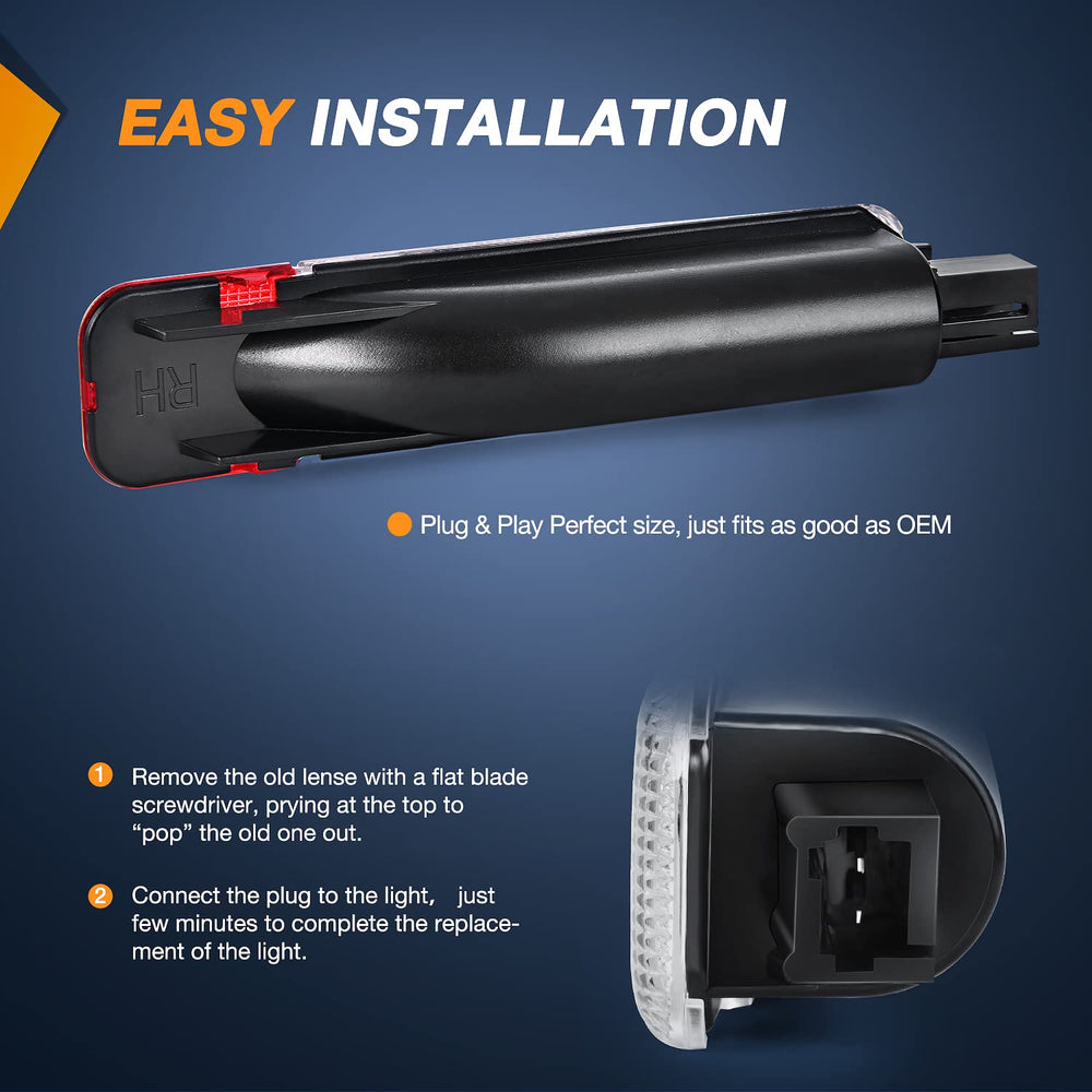 Nilight installed in door panel demonstrating easy plug‑and‑play replacement benefit