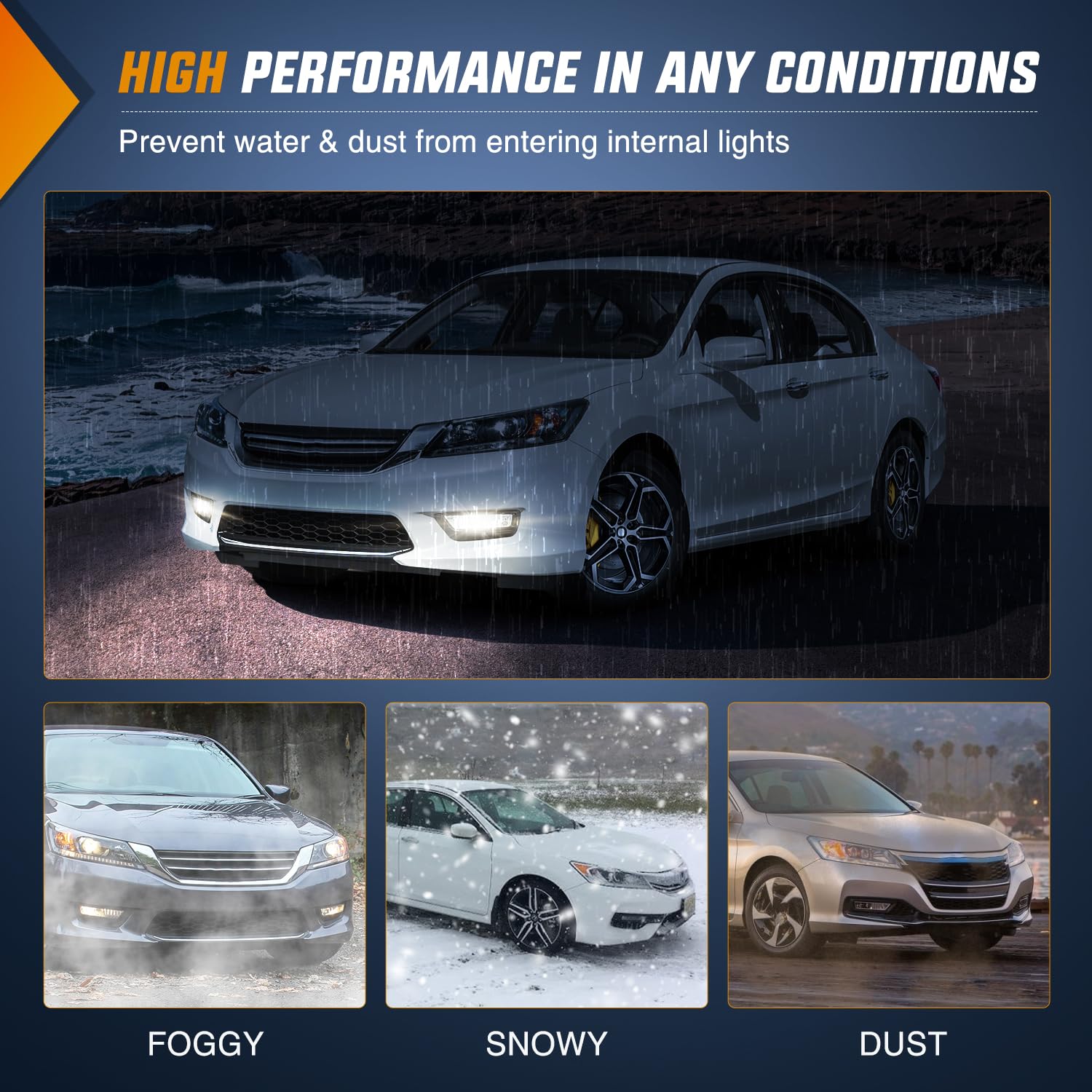 Nilight fog lights installed on Accord front showing factory appearance and fit