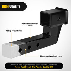 Nilight installed on SUV showing rise/drop adjustment for level towing benefit