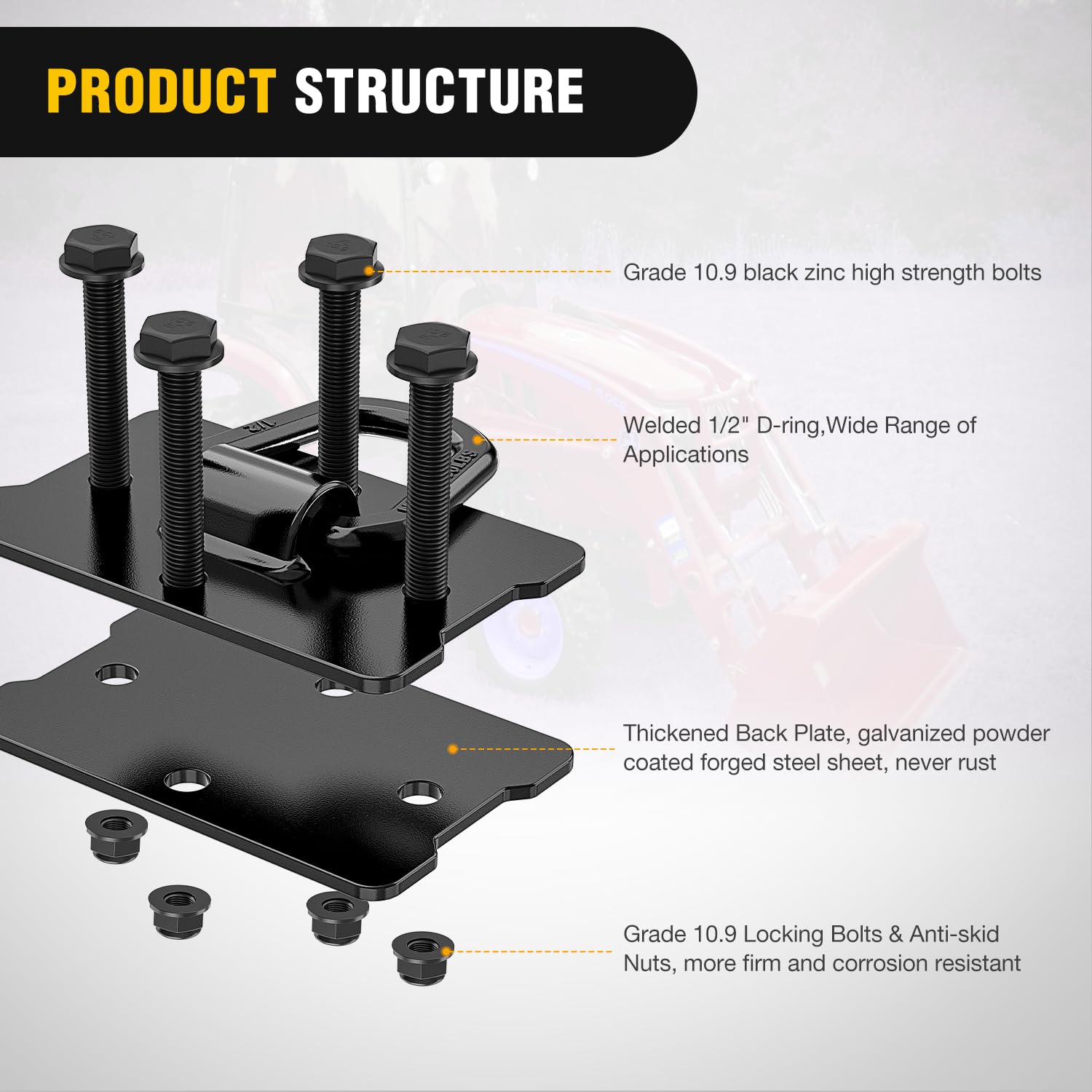 Nilight installed on a trailer floor providing reliable truck bed tie-down point