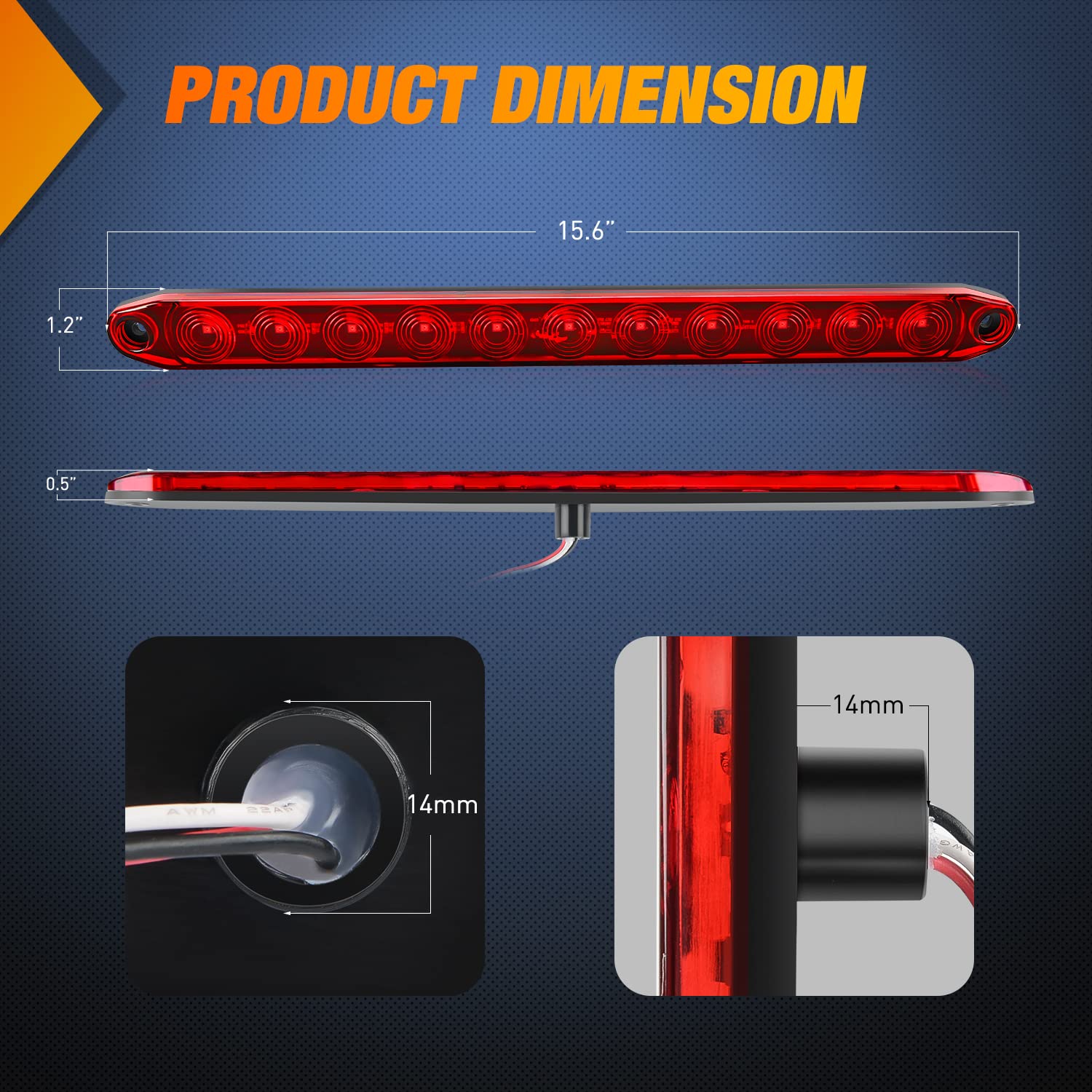 Nilight lights installed on trailer rear illustrating clear stop and turn visibility
