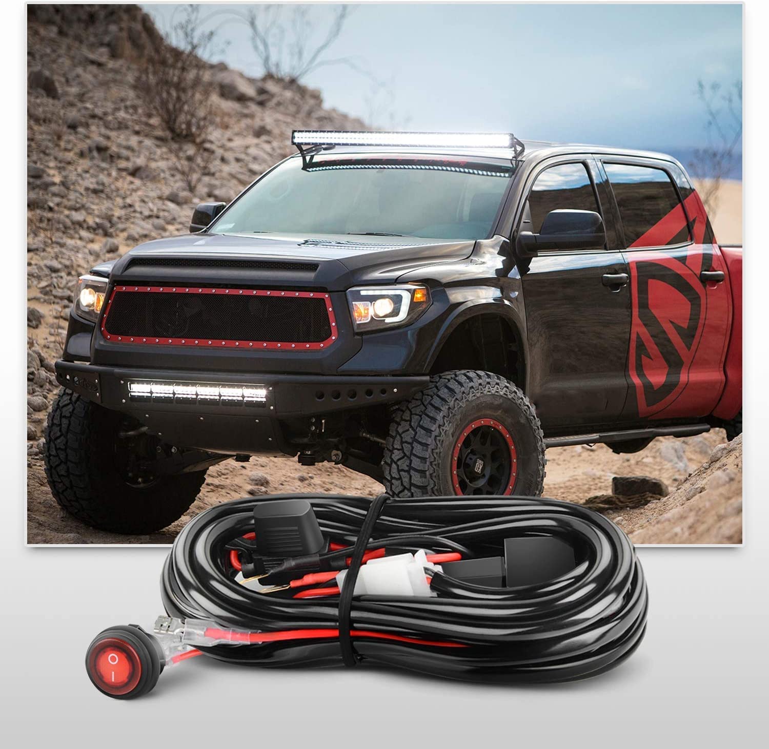 Nilight installed on truck bumper lifestyle shot showing clean wiring and professional finish