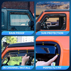Nilight installed side profile on Jeep illustrating low-profile look and wind reduction