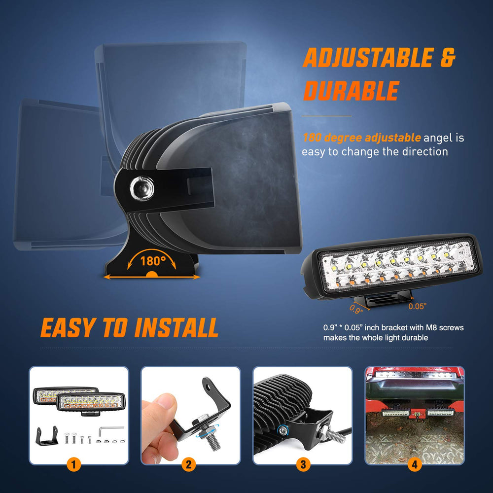 Nilight mounted on UTV front bumper improving off-road visibility benefit