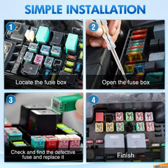 Nilight JCASE box fuse detail displaying durable plastic shell and heavy-duty terminals for safety