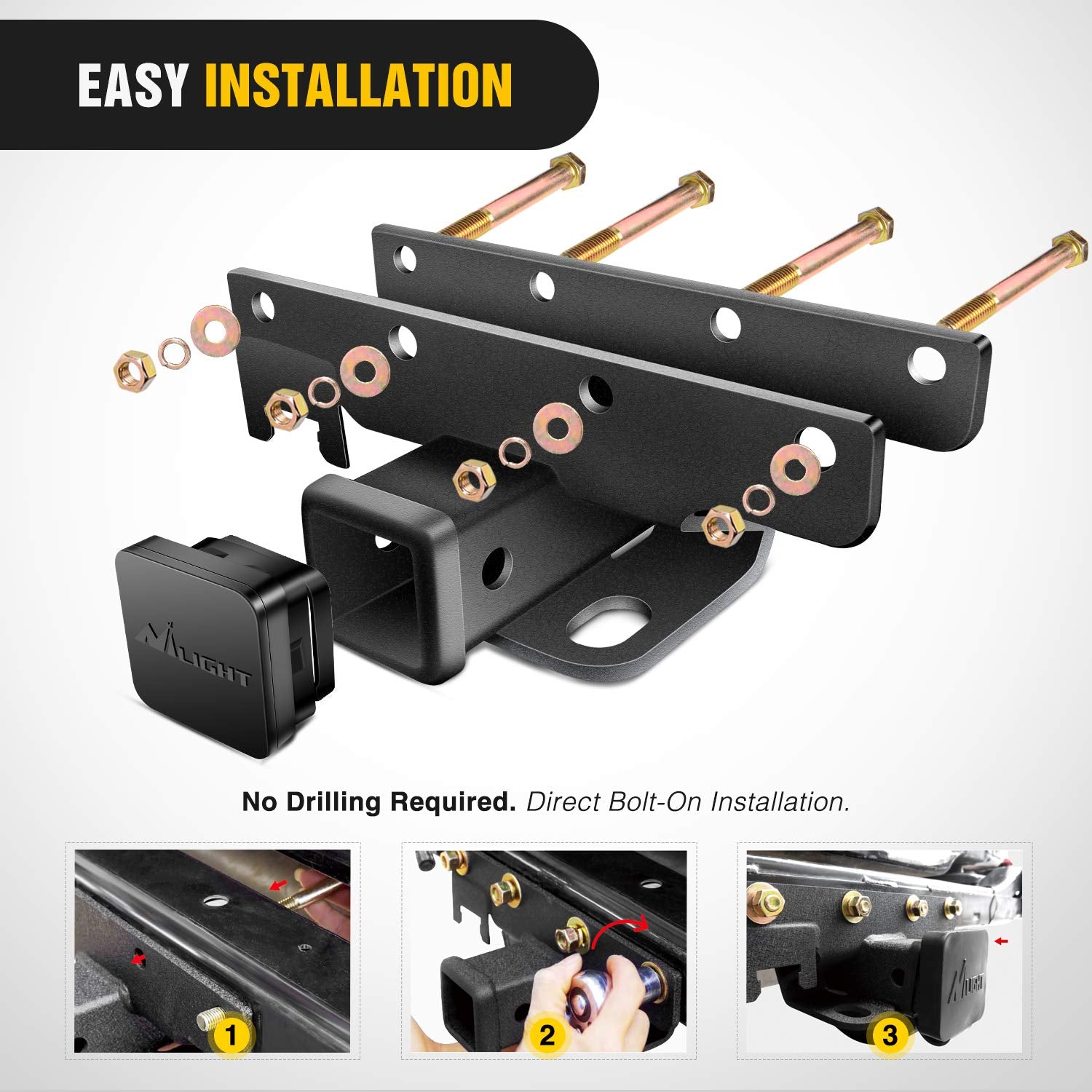 Nilight JK-61A installed on Jeep rear demonstrating OEM-style alignment and fit