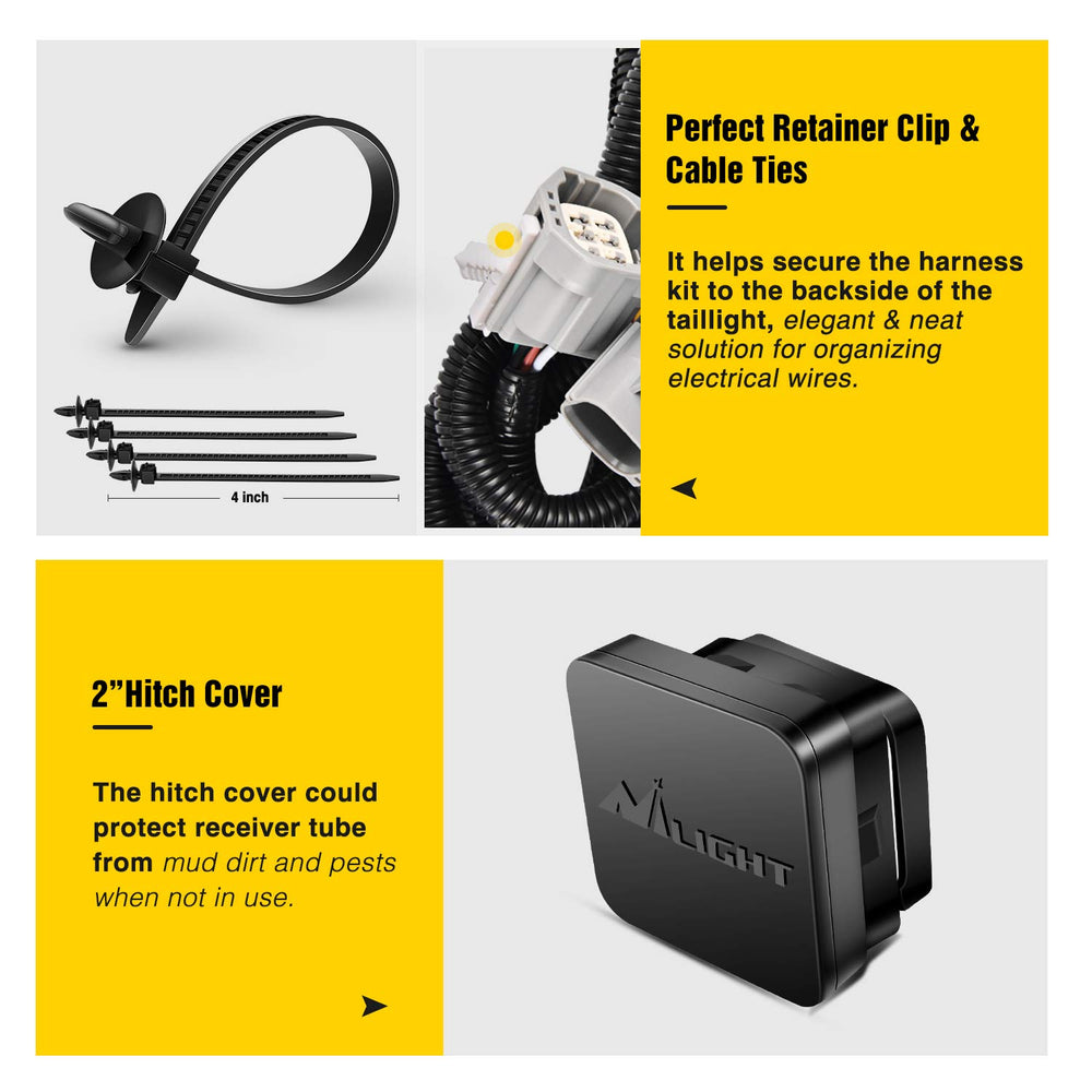 Nilight removable receiver tube cover protecting opening from dirt and pests