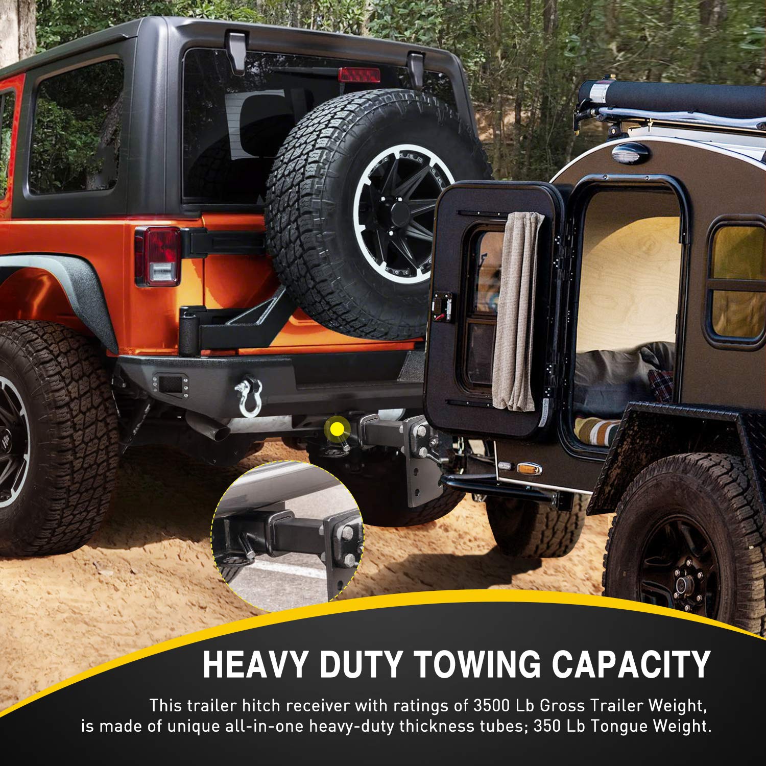 Nilight hitch with cargo carrier attached showing practical towing and hauling use
