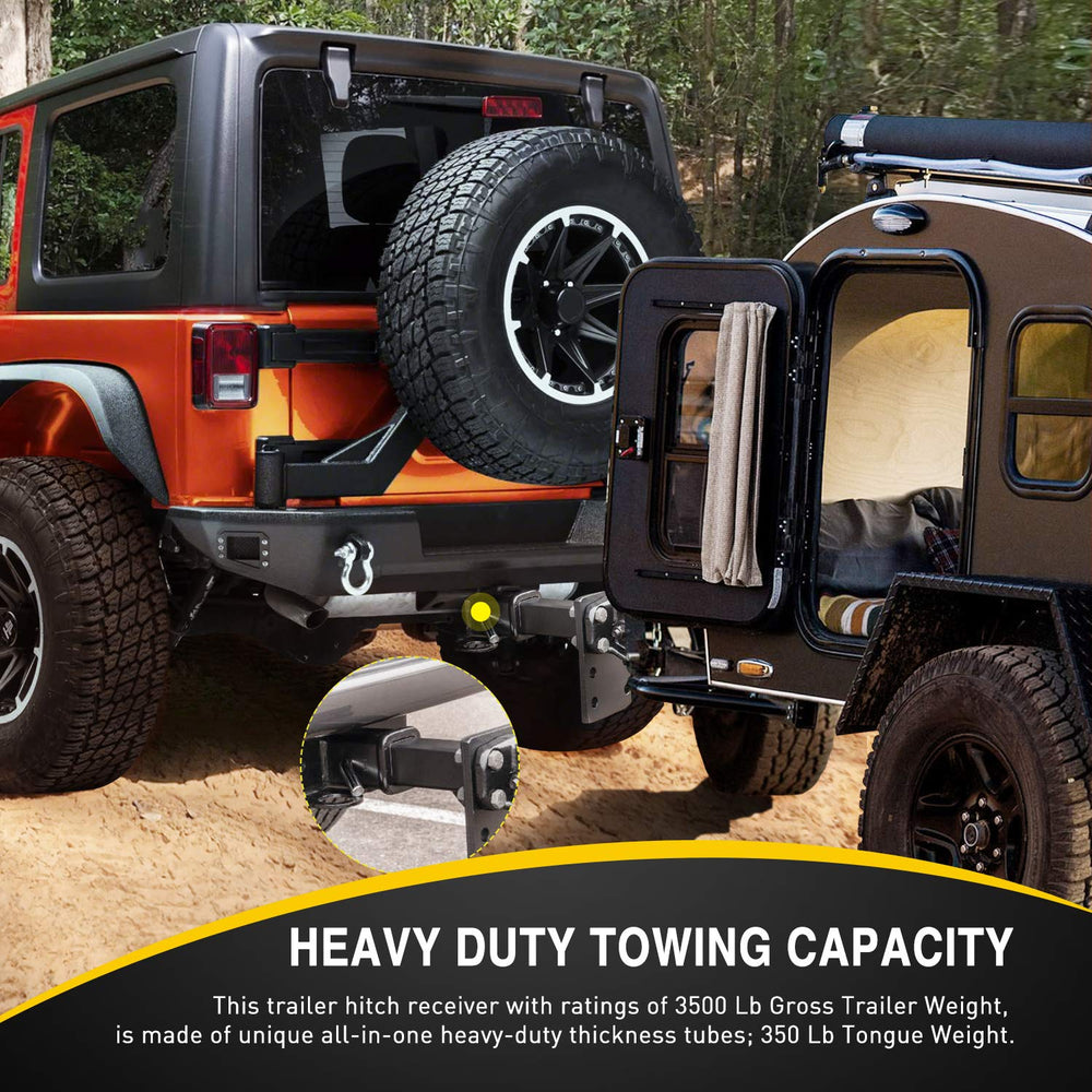 Nilight hitch with cargo carrier attached showing practical towing and hauling use