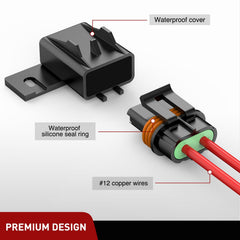 Nilight assortment of 20A 30A 40A blade fuses included for immediate circuit protection