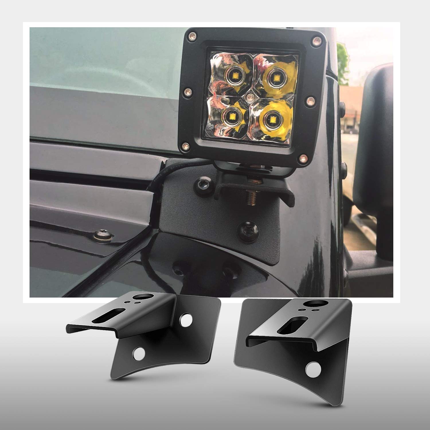Nilight bracket label and contour markings for easy JK model fitment