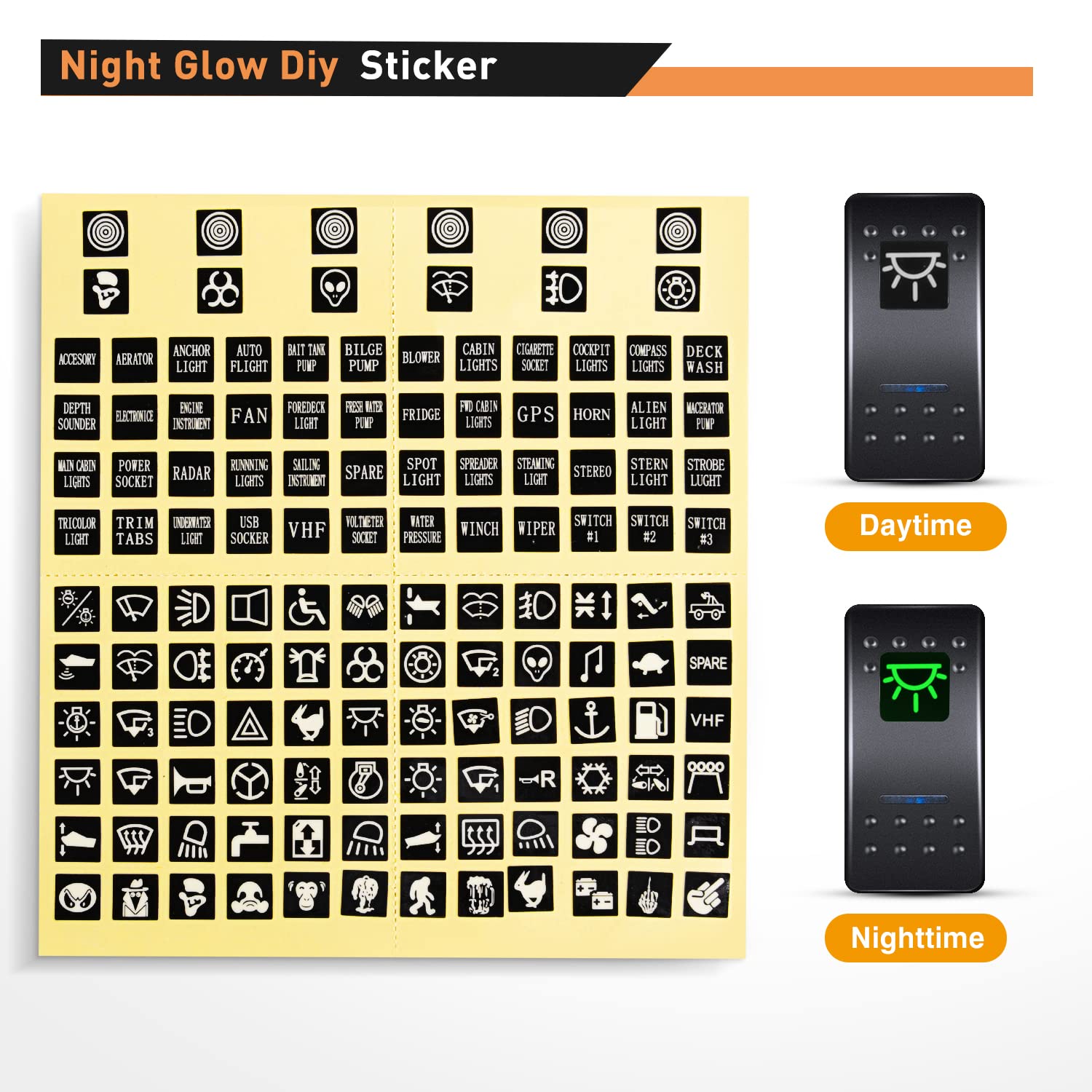 Nilight DIY stickers and night-glow labels included, allowing clear switch labeling