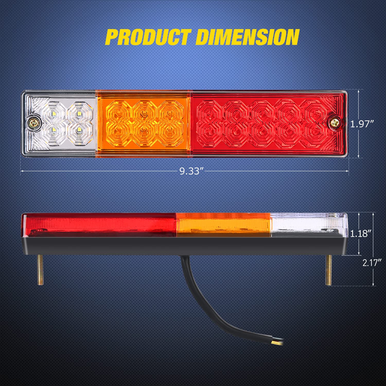 Nilight close-up of 20 LEDs highlighting bright, consistent output