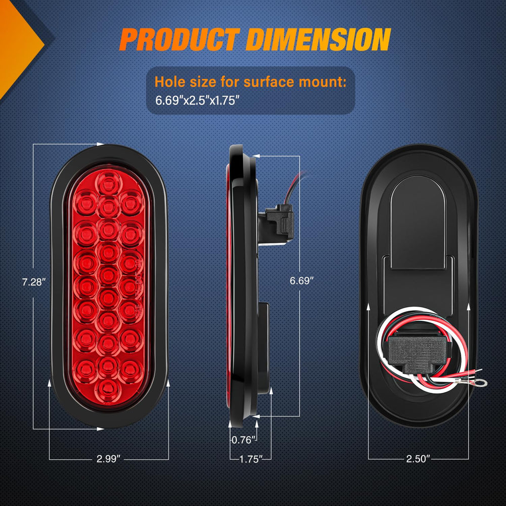 Nilight close-up of 24 SMD LEDs array highlighting even illumination for clear brake signals
